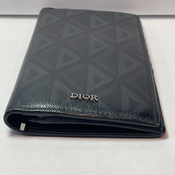 Dior Black Diamond Vertical Long Wallet - Preowned - Picture 6 of 16